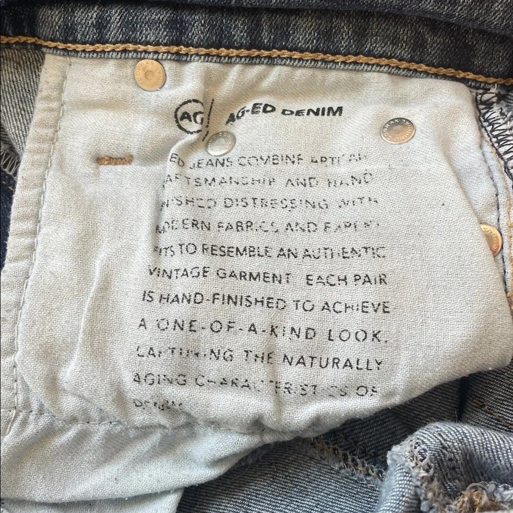 AG-ed denim Adriano Goldschmied jeans womens straight leg High Rise 27R - Picture 10 of 11